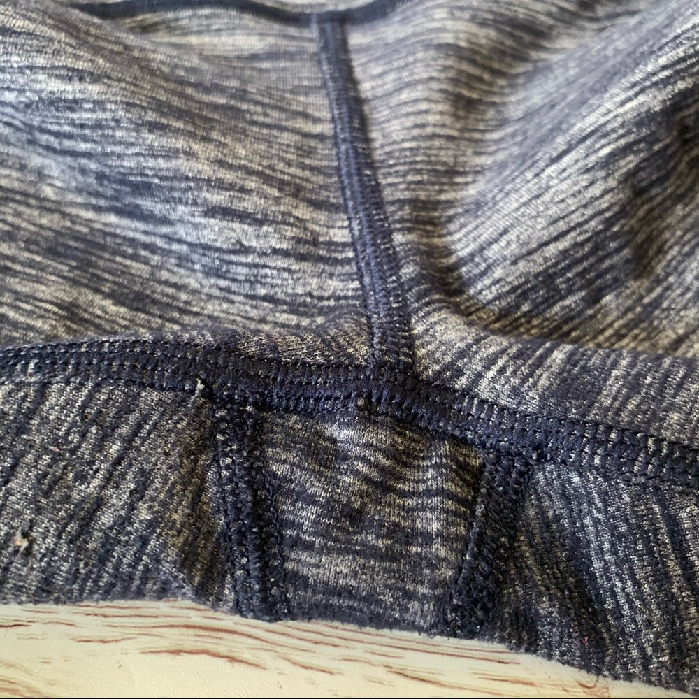 Victoria Secret Sport Navy Blue Space Dye Heathered High Rise Crop Leggings - Picture 3 of 9